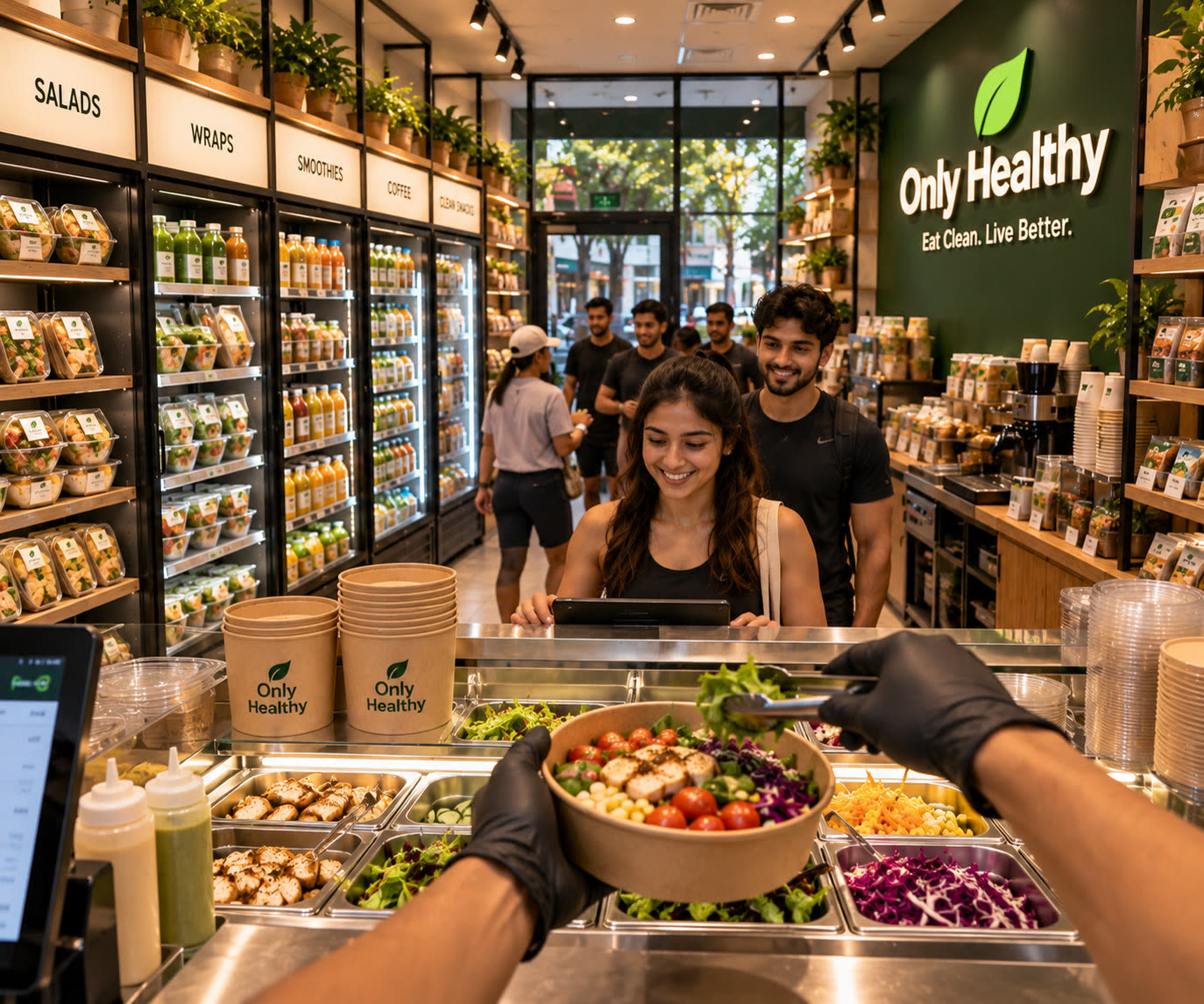 Concept render of the Only Healthy store interior